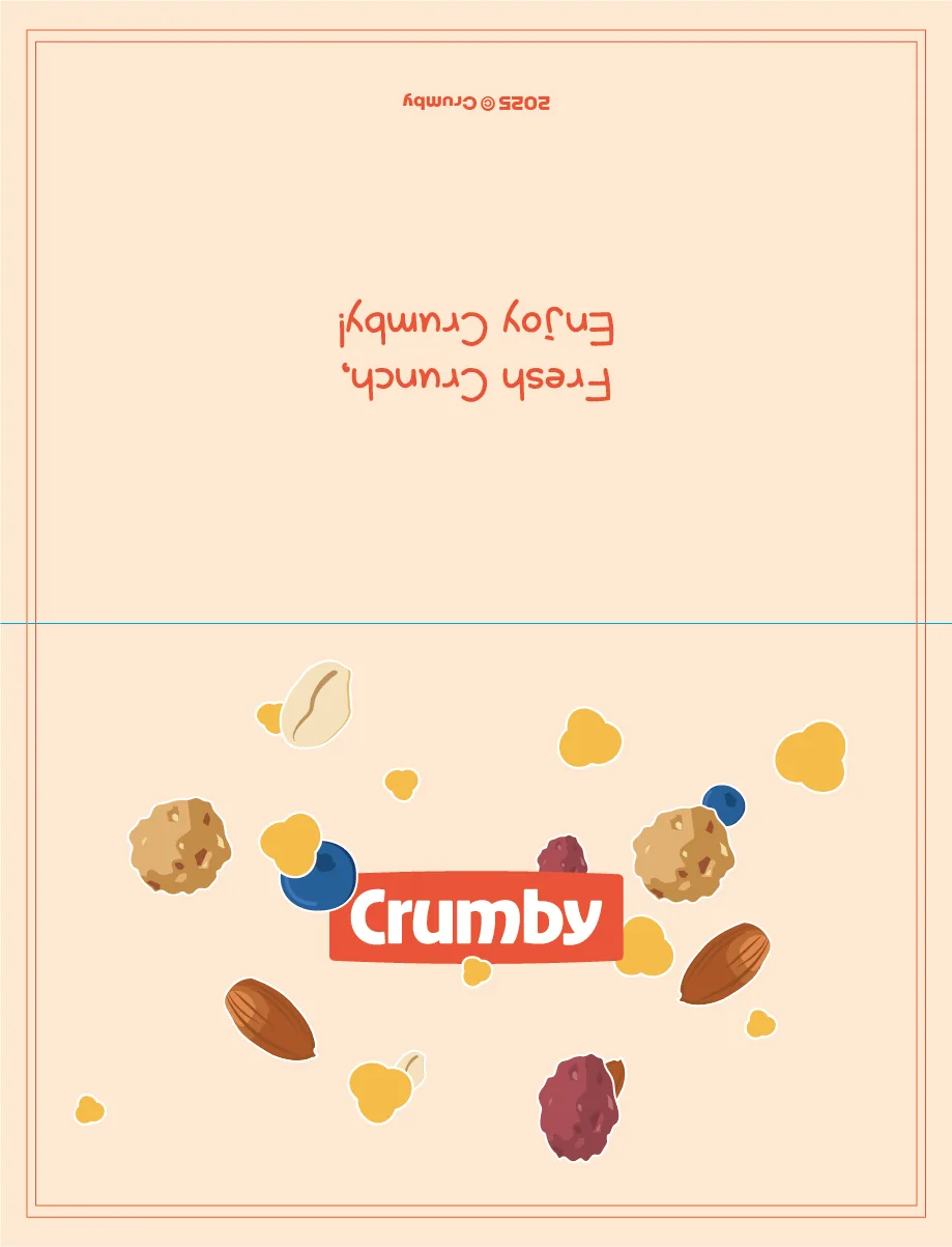 크럼비 브랜드 카드 앞면 전개도 — Crumby Brand Card Front Layout